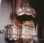 Predikstol i Landskyrkan i Askersund, 1970-tal