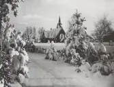Längbro kyrka i snö, 1960-tal