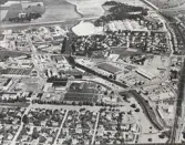 Flygbild över Hjärsta, Holmen och Hagaby, 1970-tal