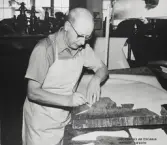 Arbete på Skofabriks AB Oscaria, 1950-tal