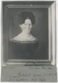 Porträtt på Sophie Hjertstedt gift Uggla. Född år 1797 och död år 1868.