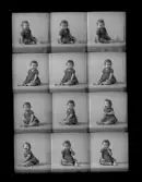 Barnporträtt, polyfoto. Madeleine, 
Fru Berta Jansson, Strandvägen 4, Kolbäck.
Ur Gustaf Åhmans samling.