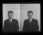 Porträtt, passfoto. Börje Holm, Årby, Kolbäck.
Ur Gustaf Åhmans samling.