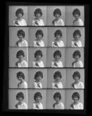 Porträtt, polyfoto. Konfirmation. 
Anita Andersson, Oxbacksvägen 13, Kolbäck. 
Ur Gustaf Åhmans samling.