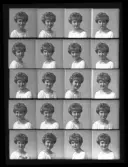 Portätt, polyfoto. Gun-Britt Hedström, Herrevad., Kolbäck. Ur Gustaf Åhmans samling.