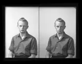 Mansporträtt, pass och körfoto.
Jan-Erik Svanström, Vänsta. Kolbäck.
Ur Gustaf Åhmans samling.