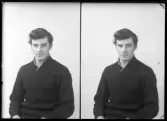 Mansporträtt, körfoto, Torvald Söderlund, Ängsvägen 12, Kolbäck.
Ur Gustaf Åhmans samling.