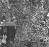 Flygfoto över Örebro centrum, 1946