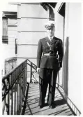 Poliskonstapel Lennart Baugert i full sommaruniform. Stockholms polishus, 1944.
Baugert tjänstgjorde senare under många år i Växjö.