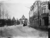 Kyrkan från Norrtullsgatan i Söderhamn.