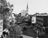 Centralgatan åt sydost mot kyrkan