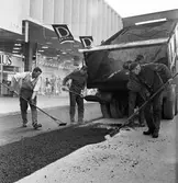 Asfaltsläggning på Centralgatan