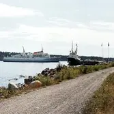 Gotlandsbåten vid hamnen