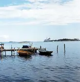 Gotlandsbåten vid hamnen