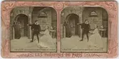 Stereokort ur serien Les théatres de Paris, utgiven av BK, Paris på 1880-talet. Bilden föreställer en scen ur operan Faust. Stereokortet är ett så kallat French tissue bestående av ett handkolorerat albuminfoto monterat i kartongram med tunt papper på baksidan. När kortet belyses bakifrån framträder färgerna. Kopian av kortet har framställts med två olika metoder: skanning på flatbäddsskanner och fotografering på ljusbord. 