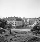 Vy från kyrkan mot Centralgatan