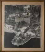 Flygbild över Manillaskolan på Djurgården. 