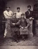 Ateljébild av arbetare