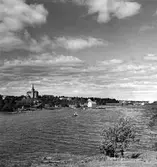 Vy från Trehörningen mot hamnen