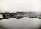 Jubileumsutställningen i Göteborg 1923
Provisoriskt spår för transport av tunga föremål till och från utställningsområdet
Spåret från stambanan utgick nära Odinsplatsen, korsade spårvägen i Stampgatan och passerade över Fattighusån på en provisorisk bro
