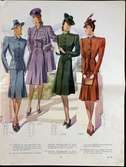 Modeplansch från 1941 ur Costumes-Manteau.