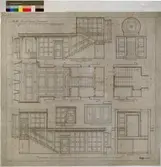 No 50. Nordiska Museet. Ritning till Väntrumsinredning (kanslibyggnaden Våningen 1 tr upp).