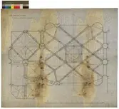 No 99. Nordiska Museet. Plan af hvalfstrålarne i Vestibulen.
