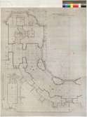 No 126 Nordiska Museet. Plan af absidens 1:sta Galleri. Plan af entrésolen.