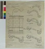 No 130 Nord Museet. Förband å kolonner i Vestibulen. Planer af Nischen å inre sidan af Vestibulen. Skiftplaner af nischer å yttre sidan af Vestibulen.