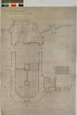 No 141. Nordiska Museet. Plan af Främre Midtpartiet i Ia Galleriets höjd. Takpanel under bryggan.