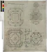 No 144. Nordiska Museet. Planer af främre Midtelpartiets torn [ovanför indragningen]