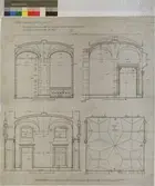 No 161 Nordiska Museet. Rummet mellan 1sta Galleriet och Vapensalen (Utdrag ur ritn no 139.149) Plan af taket.