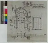 Nordiska Museet. Dörromfattningar mellan landskapsgalleriet och vestibulen