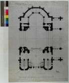 Nordiska Museet. Plan af Midtelpartiet. Våningen 1 tr upp