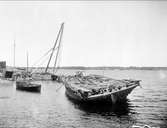 Båtar vid Öregrund, Uppland i juli 1924
