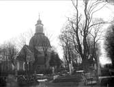 Solna kyrka med kyrkogård, Solna socken, Uppland maj 1923