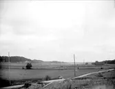 Landskapsvy och väg i Vassunda socken, Uppland augusti 1920