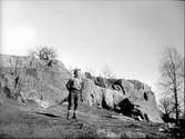 Man vid Klintaberget, Börje socken, Uppland april 1934