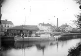 Fartyget Garibaldi vid Hamnplan, stadsdelen Kungsängen, Uppsala före 1905
