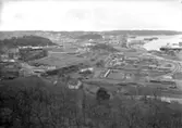 Vy över Kopparberg och hamnen.