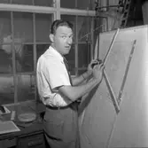 Ritare vid ritbordet, Skandiaverken.