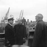 Flaggskifte fartyg 206 T/T William M. Allen. Flaggskiftet sker i samband med överlämningen av fartyget till beställaren.