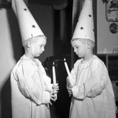 Stjärngossar koncentrerade på sin uppgift