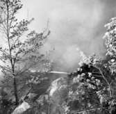 Eldsvåda i Dalaberg, i norra delen av Uddevalla, juni 1958