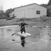 Test av vattenskidor den 5 december 1958.