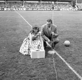 Från vänskapsmatch i fotboll mellan Vasco da Gama från Brasilien och Oddevold från Sverige på Rimnersvallen i Uddevalla den 6 juni 1959