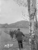 Höstplöjning i oktober 1920 på Skistad Västergård, Kville, Tanum