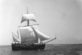 Skrivet på baksidan: Ketch Adventure circa 1670. Under sail 30 April 1970 at Charleston, South Carolina. 
W.A. Baber, Hingham, Mass.