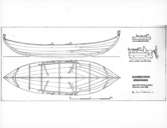Skrivet på baksidan: Uppmålning av liten ?-båt fra Sunnmöre, Vestnogre, byggd 1850-1900.