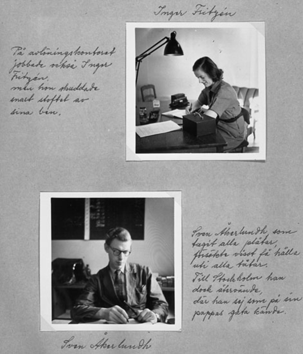 Holger Eriksson, Upper picture: Inger Fritzèn At the retirement office, Inger Fritzèn also worked but she soon shuddered the dust of her legs. Lower image: Sven Åkerlundh Sven Åkerlundh who had taken all the sheets, tried to some extent to keep out all the songs. To Stockholm he returned, however, where he felt on …